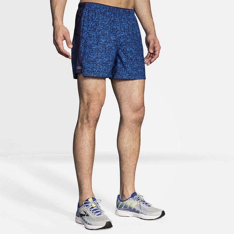 Brooks Sherpa 5 Australia - Men's Running Shorts - Blue (942058-GCK)